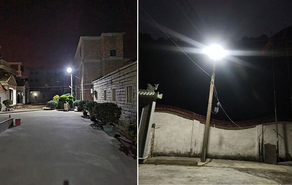 100 ensembles de réverbères LED de 100w pour illuminer les routes de campagne