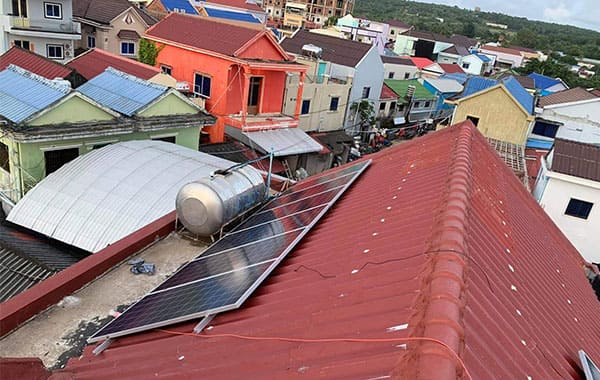 Système solaire de batterie au lithium 5kw au Cambodge