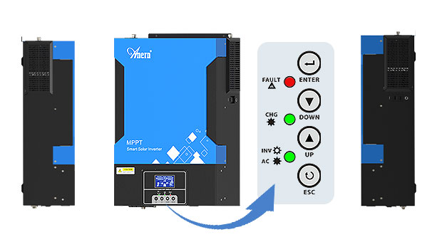 Avantages de l'inverseur solaire hybride LCD amovible 3.6KW-6.2KW