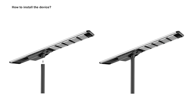 Comment installer le réverbère solaire tout en un