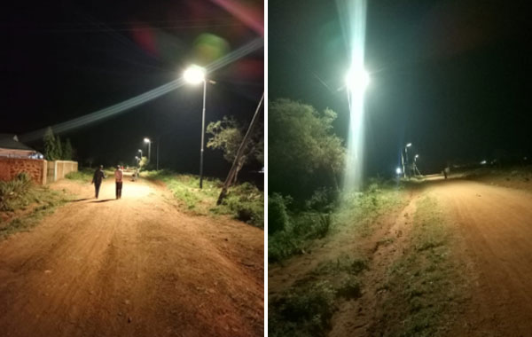 76 ensembles de lampadaires solaires SLV au Kenya