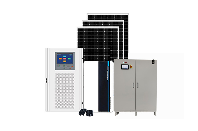 Système d'alimentation solaire hors réseau 15-50kw avec batterie au lithium haute tension