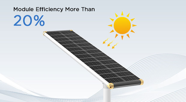 Avantages du lampadaire solaire intégré haute efficacité tout-en-un（SLB）
