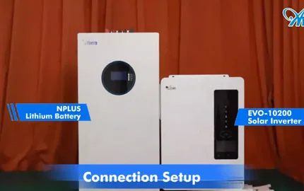 Connexion et test système de l'onduleur Anern AN-EVO-10200 et de la batterie au lithium Nplus