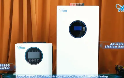 Test de connexion et de fonctionnement de l'onduleur Anern AN-FGI-S6500 et de la batterie au lithium Nplus