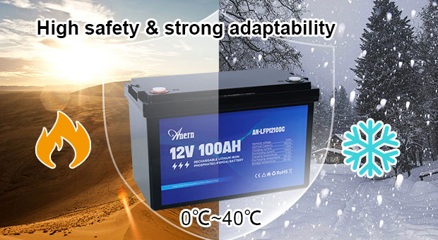 Avantages de la série AN-LFP-C Batterie au lithium 100/200/300AH