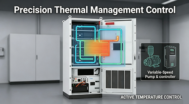Avantages de l'armoire de stockage d'énergie intégrée à refroidissement liquide industrielle et commerciale (105KW/125KW)