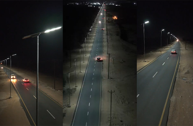 Étude de cas du projet d'éclairage public solaire Anern en Libye : lampadaire solaire tout-en-un SLV 150W, 101 ensembles
