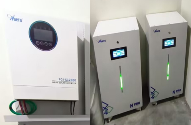 Projet d'alimentation de secours par onduleur et batterie au lithium Anern Philippines
