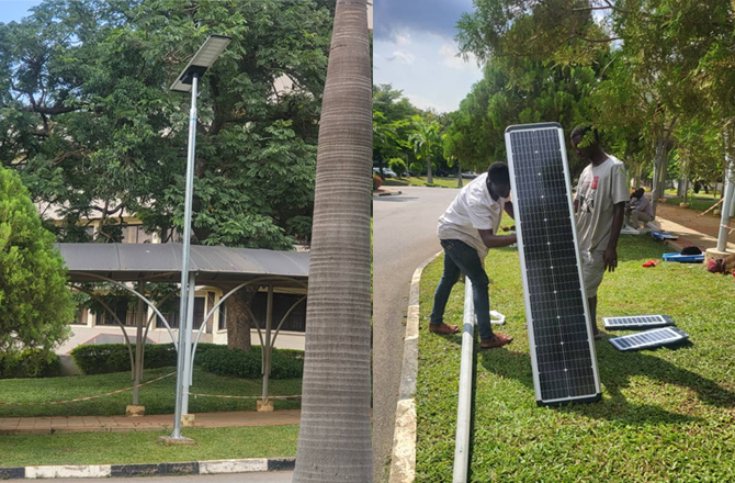 150 ensembles de lampadaires solaires intégrés SLZ-100W au Nigeria