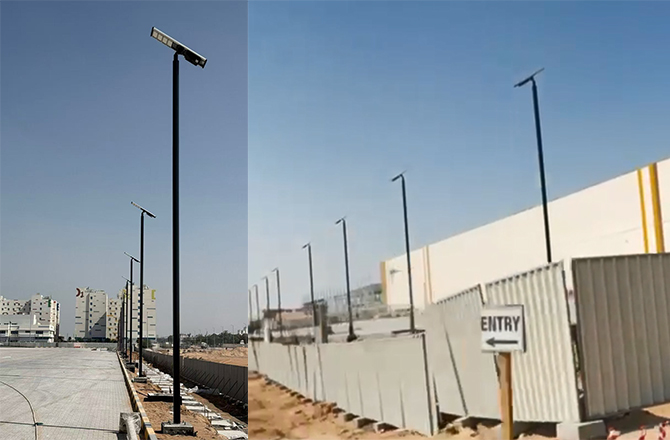 Anern : 33 ensembles de lampadaires solaires SLZ2-100W dans le cadre d'un projet d'infrastructure publique aux Émirats arabes unis