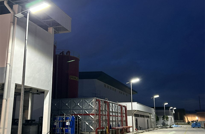 Lampadaires solaires Anern SLZ‑80W dans le projet d'éclairage des espaces publics en Malaisie