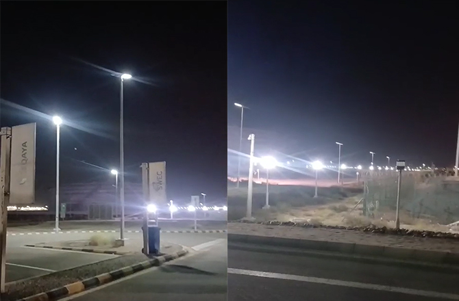 Lampadaires solaires Anern SLV2‑100W dans le cadre d'un projet d'éclairage en Arabie saoudite