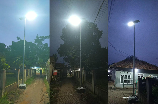 Lampadaires solaires tout-en-un Anern SLV 100W en Indonésie