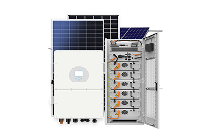 Système solaire hybride 30-125KW (onduleur DEYE)
