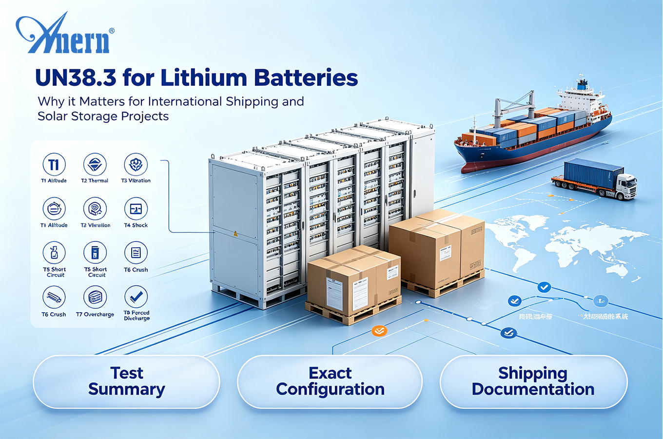 UN38.3 pour les batteries au lithium : pourquoi il est important pour l'expédition internationale et les projets de stockage solaire